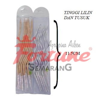 LILIN GELOMBANG GOLD ISI 6, LILIN GELOMBANG SILVER ISI 6