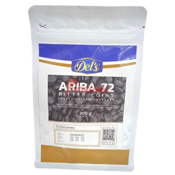 DELS ARIBA CHOC COUV 72% 300GR