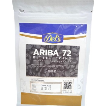 DELS ARIBA CHOC COUV 72% 300GR