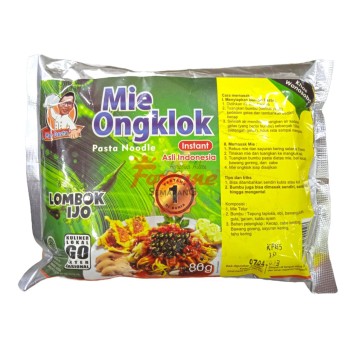 MIE ONGKLOK LOMBOK HIJAU 80GR