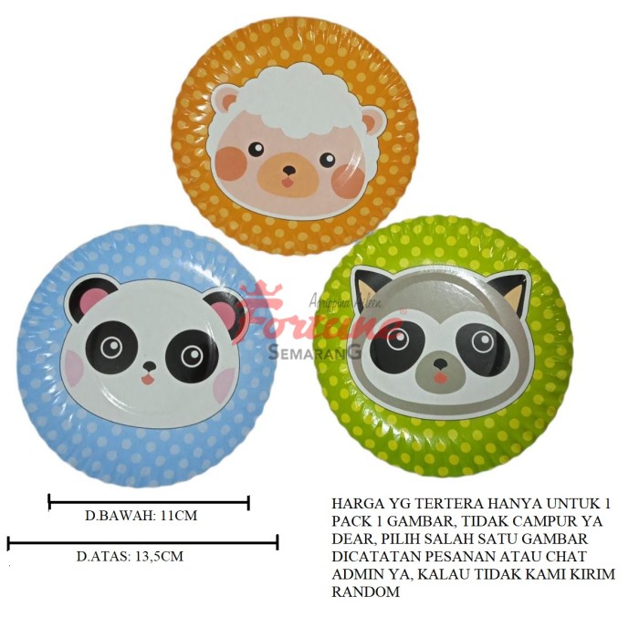 PIRING GAMBAR KECIL                    (ISI 10PCS)