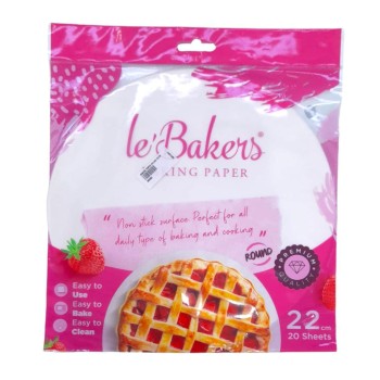 BAKING PAPER ROUJND 22CM 