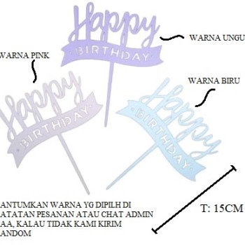 TULISAN HBD CANDY PURPLE, TULISAN HBD CANDY PINK, TULISAN HBD CANDY BLUE