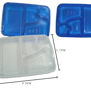 MIKA TRAY NASI BENTO PUTIH/5                                          MIKA TRAY NASI BENTO BIRU/5/5                                          MIKA TRAY NASI BENTO MERAH/5