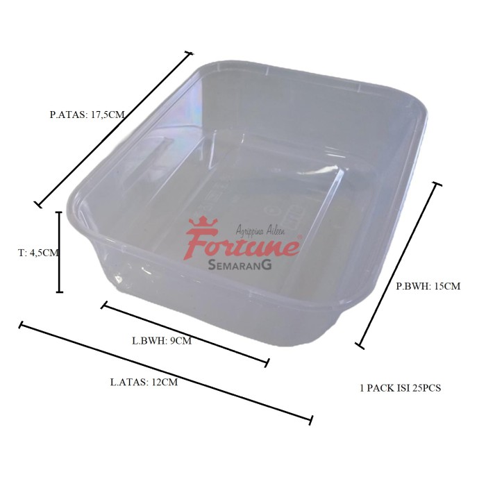 BOX MIKA KLIR/DM 650ML (ISI 25PCS)