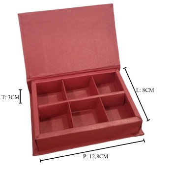 BOX PRALINE HARDCOV SEKAT 6 MERAH