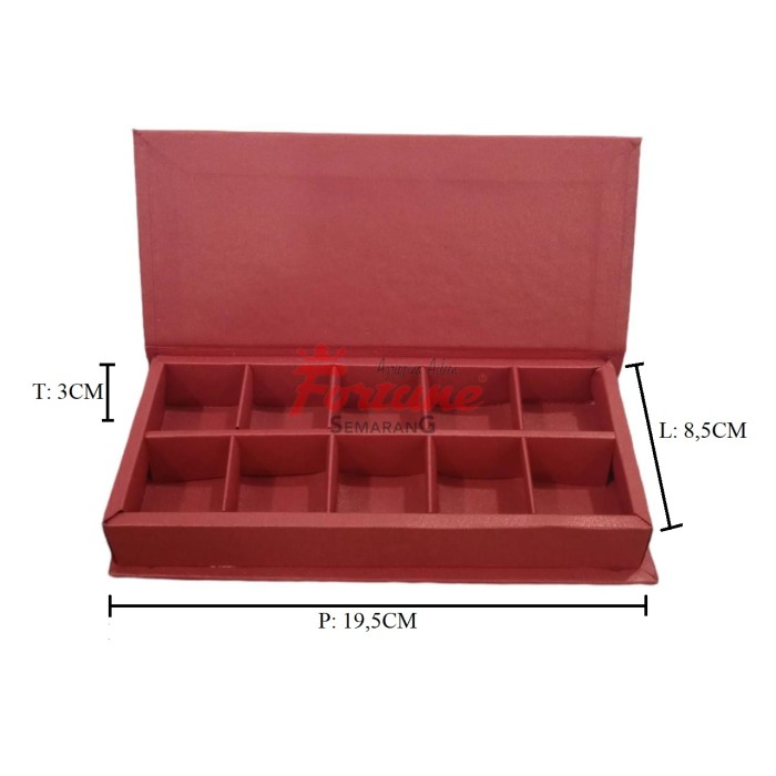 BOX PRALINE HARDCOV SEKAT 10 MERAH