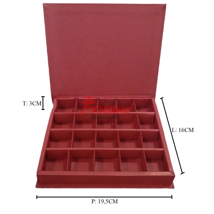 BOX PRALINE HARDCOV SEKAT 20 MERAH