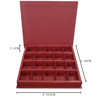 BOX PRALINE HARDCOV SEKAT 20 MERAH