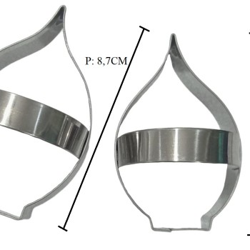 CUT STAINL ARUM LILY WHANDLE SET-2