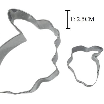 CUT STAINL RABBIT SET 2