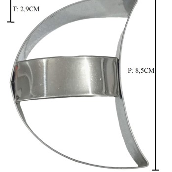 CUT STAINL HALF MOON W/HANDLE 120MM