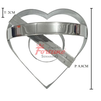 CUT STAINL DONUT HEART