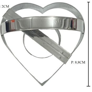 CUT STAINL DONUT HEART