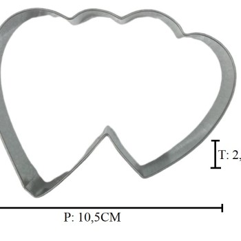 CUT STAINL DOUBLE HEART 10103043