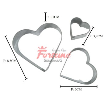 CUT STAINL HEART 32MM MGH