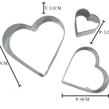 CUT STAINL HEART 32MM MGH