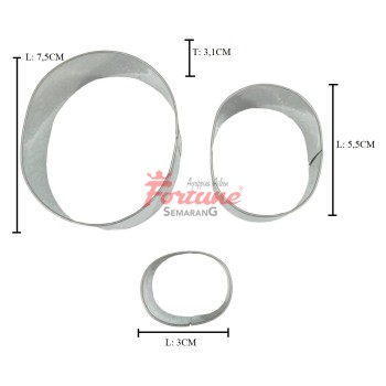 CUT STAINL OVAL 32MM MGH