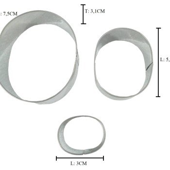 CUT STAINL OVAL 32MM MGH