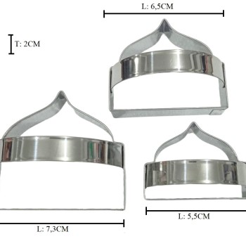 CUT STAINL MOSQUE W/HANDLE 3PC