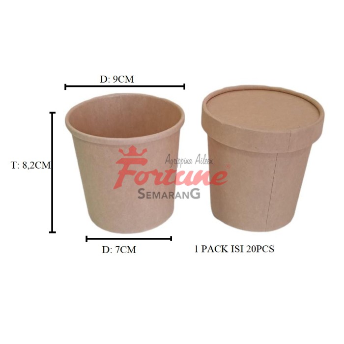 BRWN PPR CUP + LID SUP 12OZ (ISI 20PC)