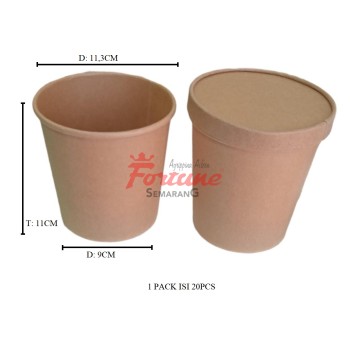 BRWN PPR CUP + LID SUP 26OZ @20 (ISI 20PC)