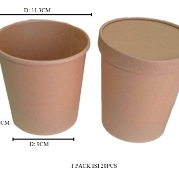 BRWN PPR CUP + LID SUP 26OZ @20 (ISI 20PC)