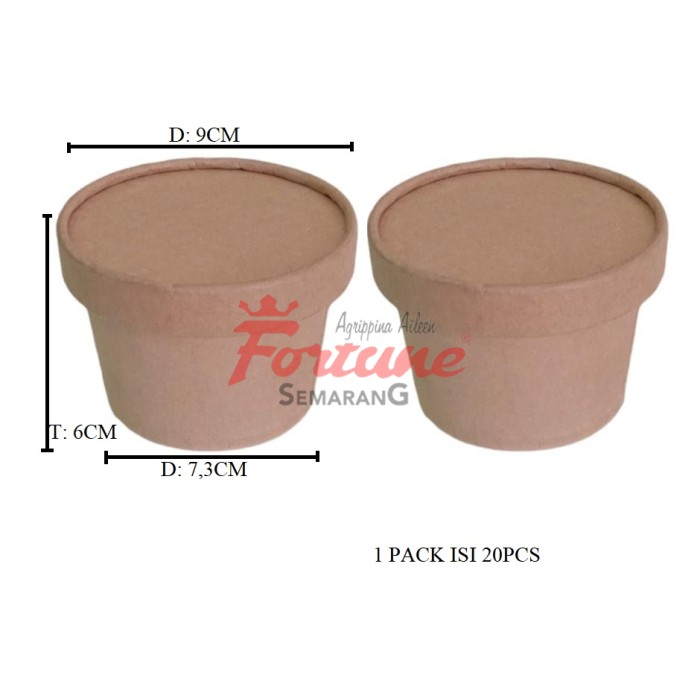 BRWN PPR CUP + LID SUP 8OZ (ISI 20PC)
