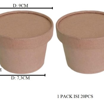 BRWN PPR CUP + LID SUP 8OZ (ISI 20PC)