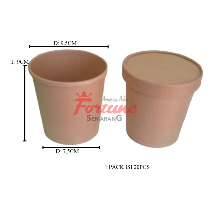 BRWN PPR CUP + LID SUP 16OZ (ISI 20PC)