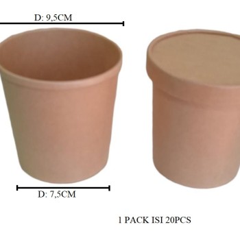 BRWN PPR CUP + LID SUP 16OZ (ISI 20PC)