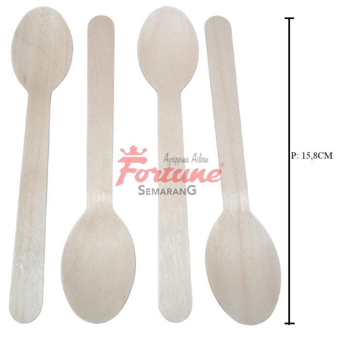 SENDOK KAYU (ISI 100PCS)
