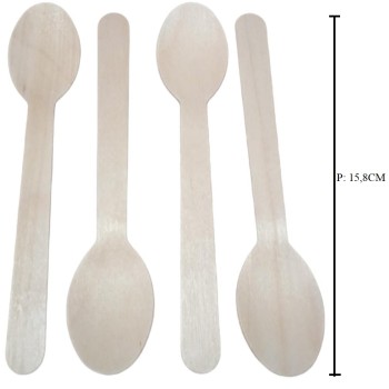 SENDOK KAYU (ISI 100PCS)