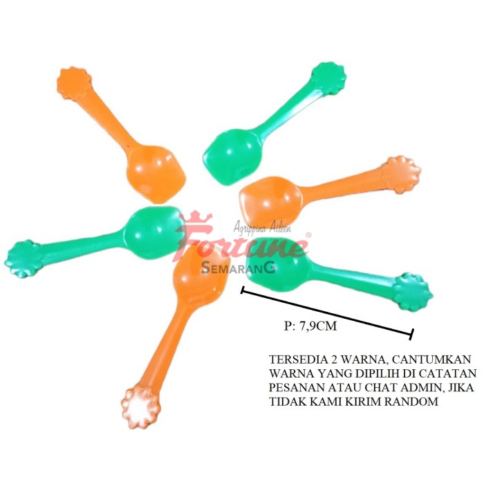 SENDOK JELLY BUNGA VIC WARNA/PACK (ISI 100PCS)