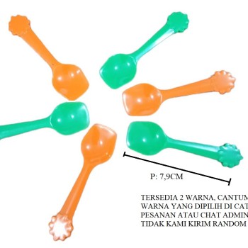 SENDOK JELLY BUNGA VIC WARNA/PACK (ISI 100PCS)