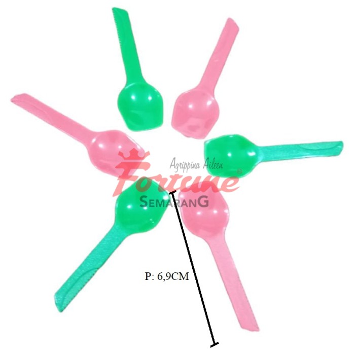 SENDOK JELLY GERGAJI VIC WARNA/PACK (ISI 100PCS)                (ISI 100PCS)