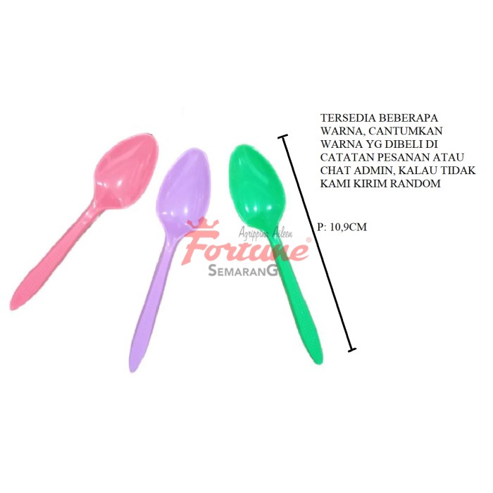 SENDOK TEH VIC WARNA/PACK (ISI 100PCS)