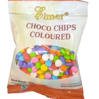 ELMER CHOC CHIPS COLORED 90GR