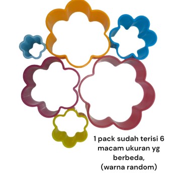 CUT PLAST BUNGA SET 6